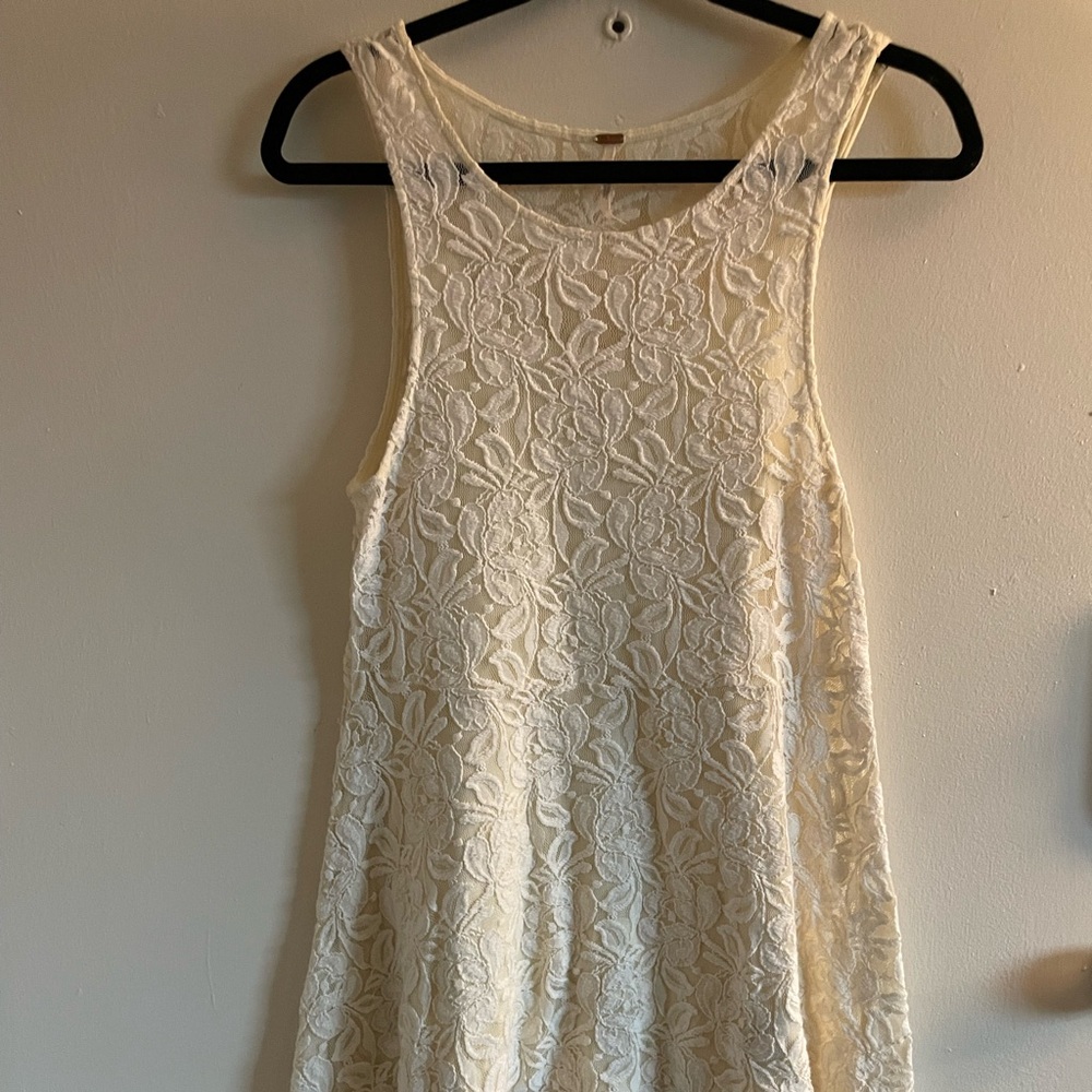Free People white lace dress like new